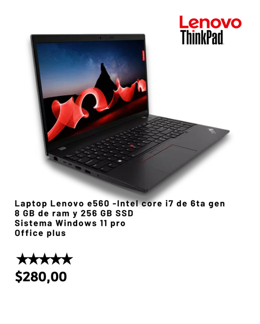 Lenovo ThinkPad Edge E560 de 15.6" 🚀